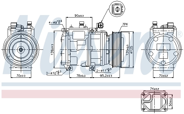 Compressor de aparelho de ar condicionado Land Rover Range Rover 2 LP, P38A