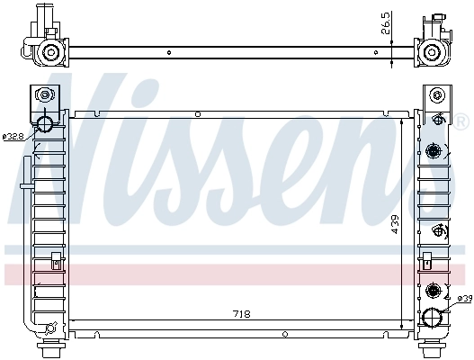 Радиатор охлаждения Nissens 69092