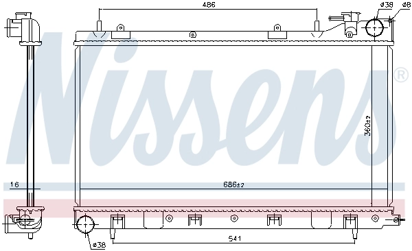 Радиатор охлаждения Nissens 64122