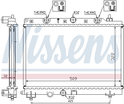 Радиатор охлаждения Nissens 64304A