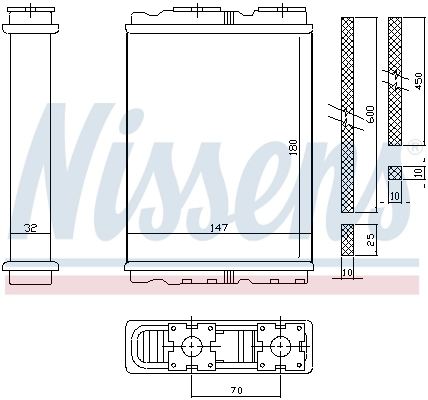 Радиатор отопителя Nissens 72050