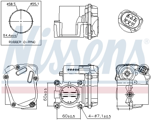 Заслонка воздушная Nissens 955004