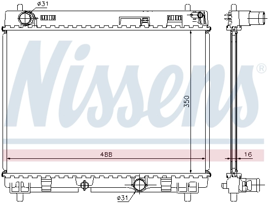 Радиатор охлаждения Nissens 64676A
