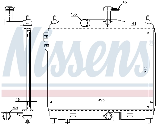 Радиатор охлаждения Nissens 67512