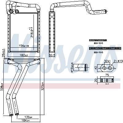 Радиатор отопителя Nissens 707297