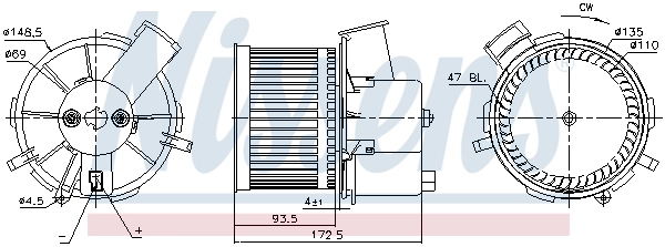 Вентилятор печки 87405 Nissens
