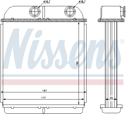 Радиатор отопителя Nissens 73644