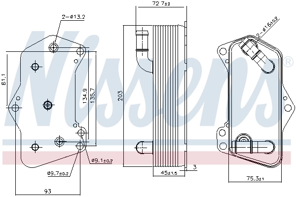 Радиатор АКПП Nissens 91281