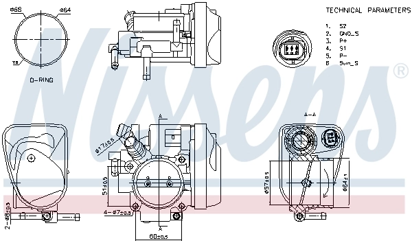 Заслонка воздушная Nissens 955115