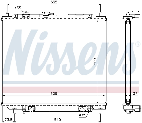 Радиатор 62852 Nissens