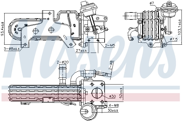 Купить EV230 Magneti Marelli Радиатор системы EGR