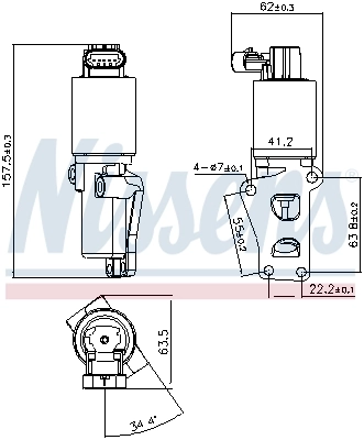 98170 Nissens Клапан рециркуляции отработавших газов EGR