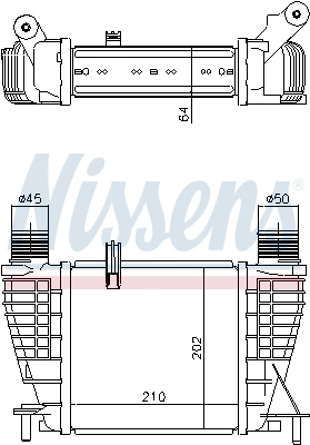 Радиатор интеркуллера Nissens 96396