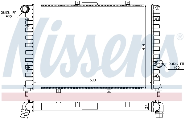 Радиатор 68804 Nissens