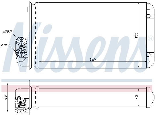 Радиатор отопителя Nissens 73255