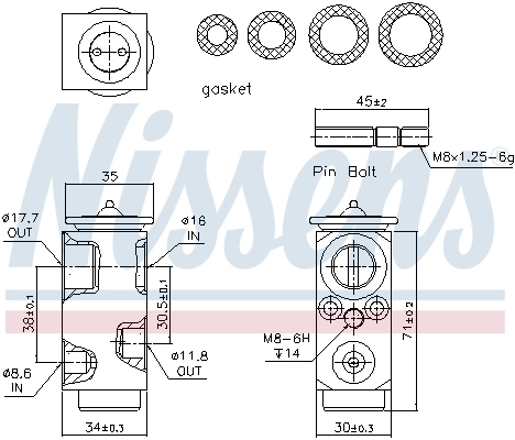 Клапан TRV, кондиционера Nissens 999286