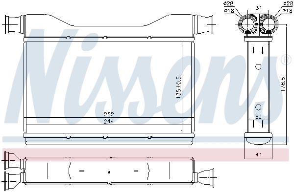 Радиатор печки 70528 Nissens