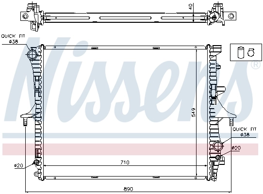 Радиатор охлаждения Nissens 65275A