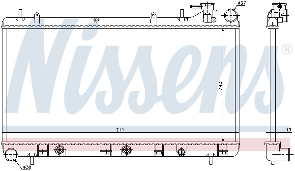 Радиатор охлаждения Nissens 64186