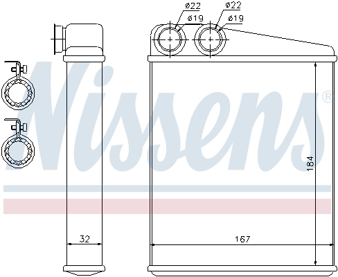 Радиатор отопителя Nissens 72047