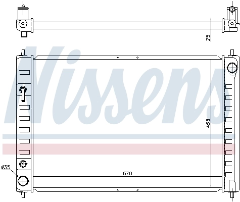 Радиатор 68743 Nissens
