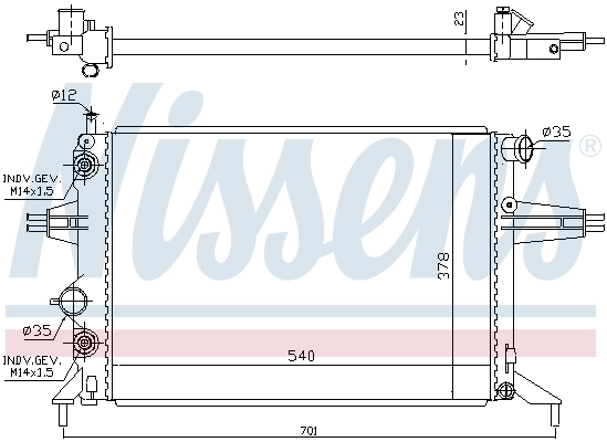 Радиатор охлаждения Nissens 632481