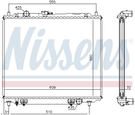 Радиатор охлаждения Nissens 62802