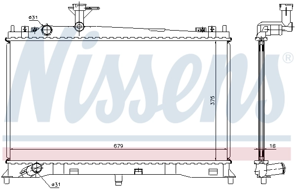 Радиатор охлаждения Nissens 62462A