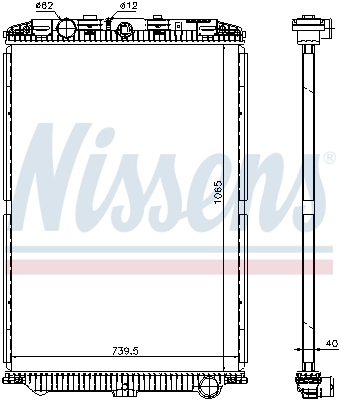 Радиатор охлаждения Nissens 614470