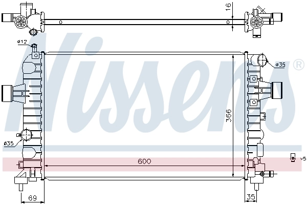 Радиатор охлаждения Nissens 630744