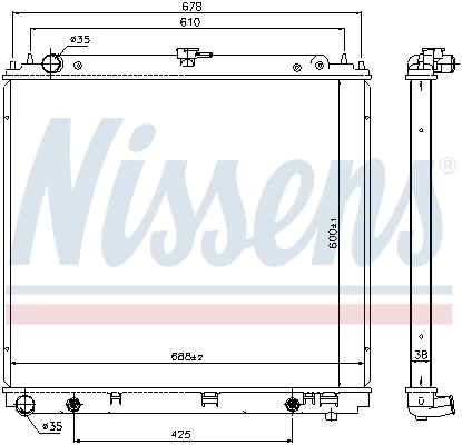 Радиатор охлаждения Nissens 68717