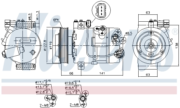 Насос кондиционера Nissens 890643