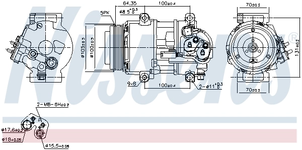 Компрессор кондиционера 89089 Nissens