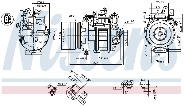 Насос кондиционера Nissens 890552