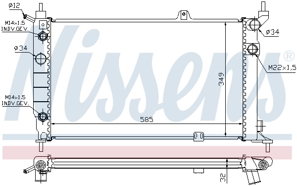 Радиатор 63253A Nissens