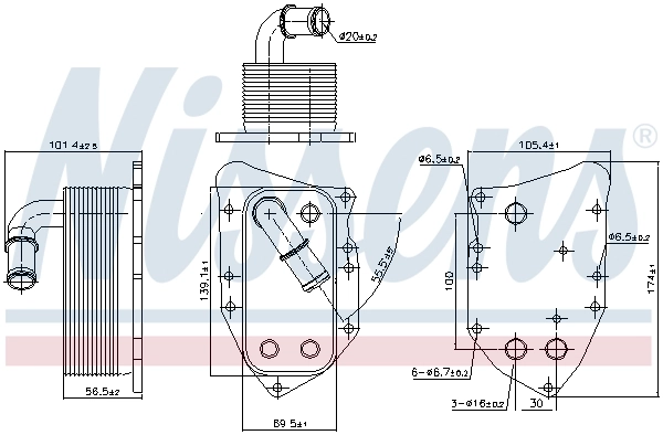 90805 Nissens Радиатор АКПП