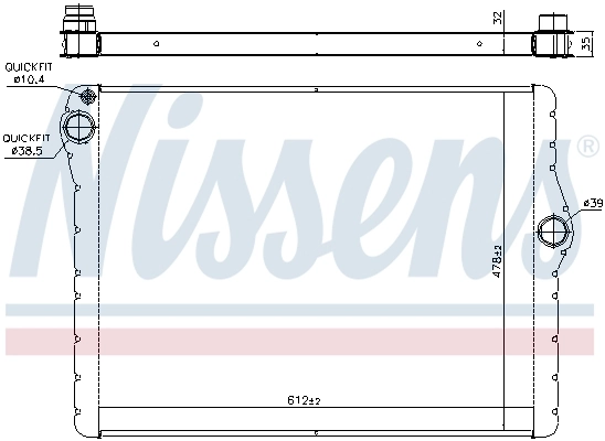Радиатор охлаждения Nissens 60777
