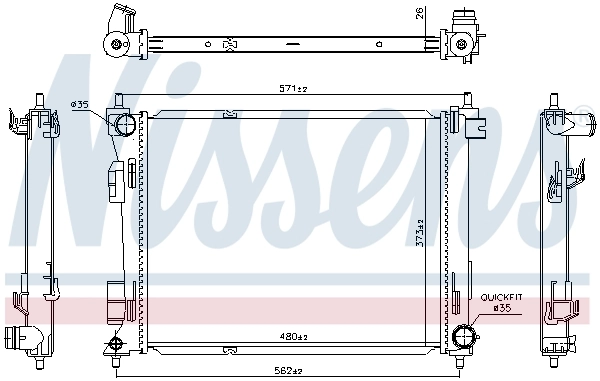 Радиатор охлаждения двигателя Polcar 41B2083 цена, от 89.18 USD