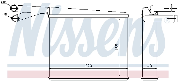 Радиатор отопителя Nissens 72043