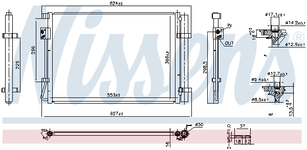 Конденсатор кондиционера Nissens 941161 цена, от 173.48 USD