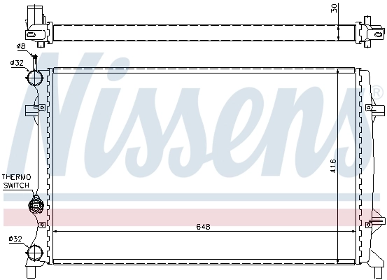 Радиатор охлаждения Nissens 65296