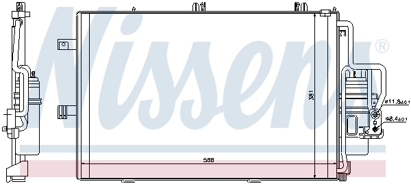 Радиатор охлаждения кондиционера Nissens 94721