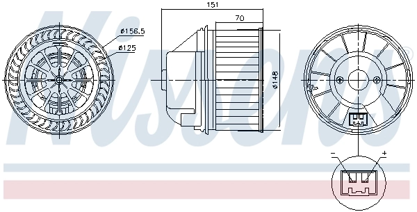 Motor de ventilador de forno (de aquecedor de salão) Ford Mondeo 4 CA2