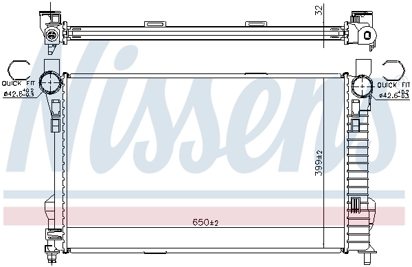 Радиатор охлаждения Nissens 62784A