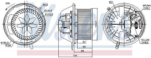 Моторчик печки Nissens 87062