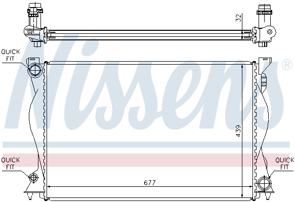 Радиатор охлаждения Nissens 60234A
