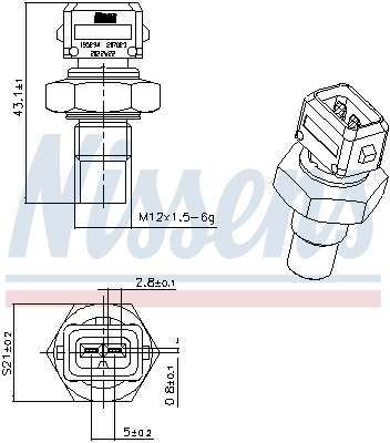 Sensor de temperatura do fluido de esfriamento Renault 21 L48