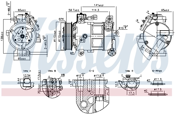 Компрессор системы кондиционирования NRF 320261 цена, от 260.39 USD