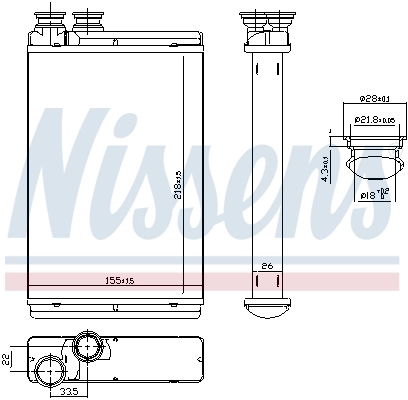 71158 Nissens Радиатор отопителя салона
