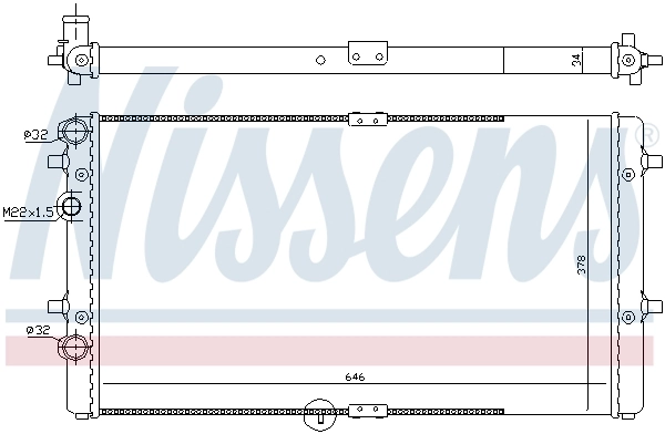 Радиатор 67301 Nissens